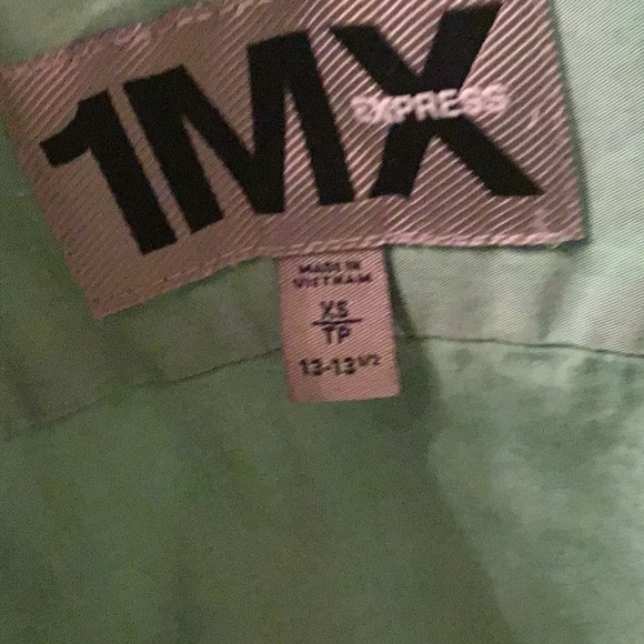 Green dress button up - Picture 2 of 2